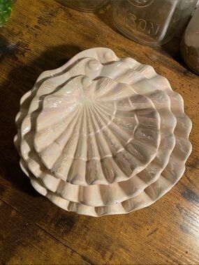 Iridescent Pearl Shell Ceramic Serving Plates - Marrice USA 711